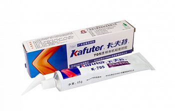 Клей-герметик силиконовый Kafuter K-705 прозрачный 45 грамм
