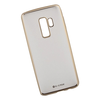Защитная крышка "G-Case" для Samsung Galaxy S9 Plus (G965F) Plating TPU Case (прозрачная с золотой рамкой)