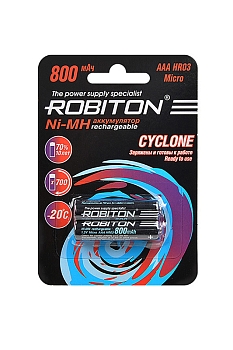 Аккумулятор Robiton CYCLONE RTU800MHAAA BL2, 1 штука