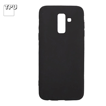 Чехол силиконовый "LP" для Samsung Galaxy J8 TPU, черный, непрозрачный (европакет)
