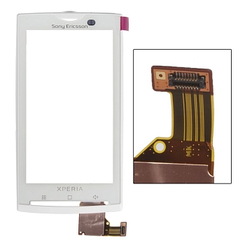 Сенсорное стекло (тачскрин) для Sony Ericsson Xperia X10, белый