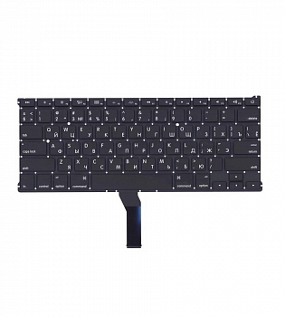Клавиатура для ноутбука Apple MacBook A1369, A1466, черная, плоский Enter, с подсветкой