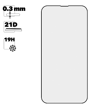 Защитное стекло для Apple iPhone 13 Pro Max Full Curved Glass 21D 0, 3 мм (оранжевая подложка)