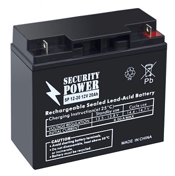 Аккумуляторная батарея Security Power SP 12-20, 12В, 20Ач