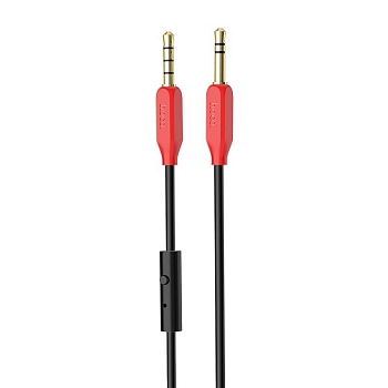 Аудио кабель HOCO UPA12 AUX с микрофоном 1.0м, черный