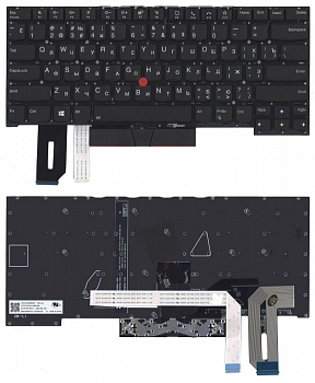 Клавиатура для ноутбука Lenovo ThinkPad T14s gen 2, черная с подсветкой