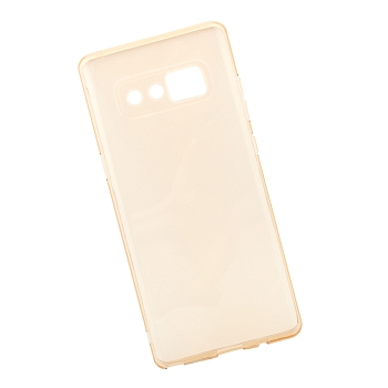 Чехол силиконовый "LP" для Samsung Note 8 TPU (золотой прозрачный) (европакет)