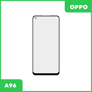Стекло + OCA плёнка для переклейки Oppo A96 (черный)