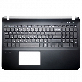 Клавиатура для ноутбука Sony Vaio SVF15, FIT 15, черная, верхняя панель в сборе