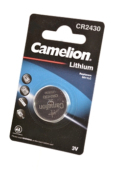 Батарейка (элемент питания) Camelion CR2430-BP1 CR2430 BL1, 1 штука