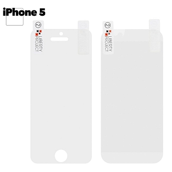 Защитная пленка для Apple iPhone 5 (двойная + боковые поверхности, прозрачная)