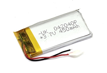 Аккумуляторная батарея Li-Pol (4x20x40мм), 2pin, 3.7В, 450мАч
