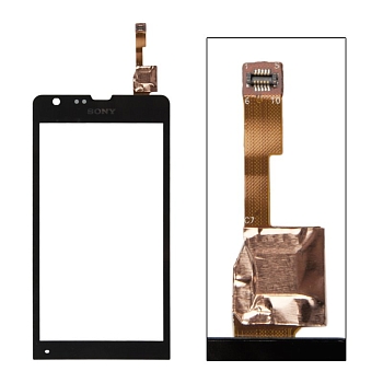 Сенсорное стекло (тачскрин) для Sony Xperia SP (C5302, C5303), черный