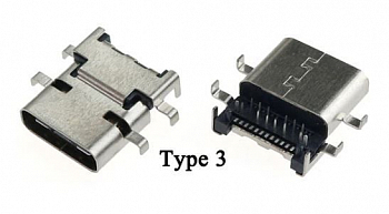 Разъем USB TYPE-C для ноутбука Lenovo ThinkPad E480 E485 E580 E585 R480 E590 VER-3