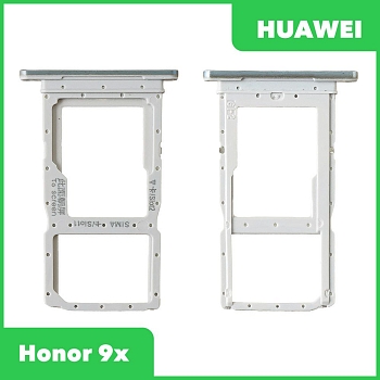 Держатель (лоток) SIM-карты для Huawei Honor 9X, изумрудно-зеленый