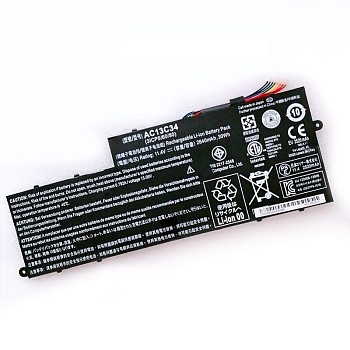 Аккумулятор (батарея) AC13C34 для ноутбука Acer Aspire E3-111-C6LG, E3-112, E3-112-C6YY, E11, 11.4B, 2640мАч (оригинал)
