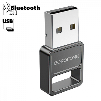 USB Bluetooth Адаптер BOROFONE DH8 (черный)