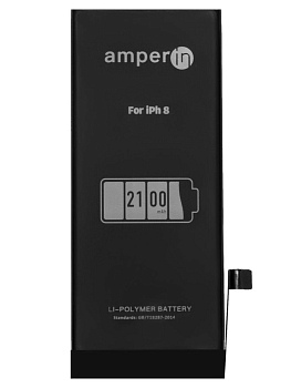 Аккумулятор Amperin для телефона Apple iPhone 8, 3.8В, 2100мАч