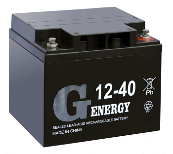 Аккумуляторная батарея G-Energy 12-40, 12В, 40Ач