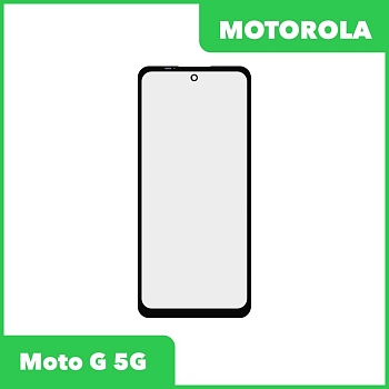 Стекло + OCA плёнка для переклейки Motorola Moto G 5G, черный
