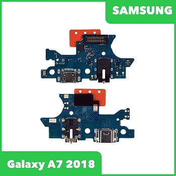 Системный разъем (разъем зарядки) для Samsung Galaxy A7 2018 (A750F) и разъем гарнитуры, микрофон
