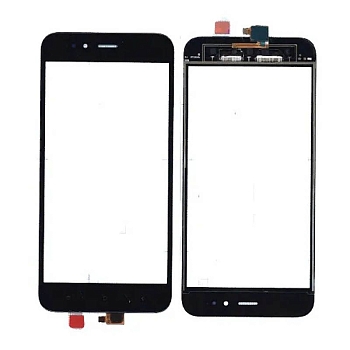 Сенсорное стекло (тачскрин) для Xiaomi Mi A1, Mi 5X, черный