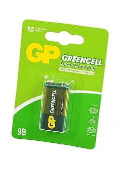 Батарейка (элемент питания) GP Greencell GP1604G-2CR1 6F22, 1 штука