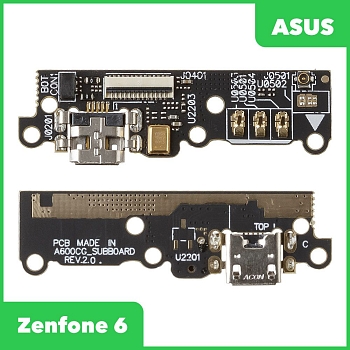 Разъем зарядки для телефона Asus ZenFone 6 (A601CG) c микрофоном