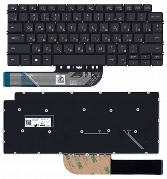 Клавиатура для ноутбука Dell Latitude 3301, черная, без рамки