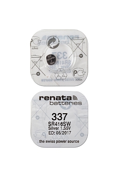 Батарейка (элемент питания) Renata SR416SW 337, 1 штука