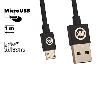 USB кабель WK Worm WDC-052 MicroUSB, черный