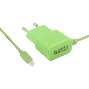 Сетевое зарядное устройство "LP" 1 А для Apple Lightning 8-pin (коробка, зеленое)