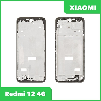 Рамка дисплея для Xiaomi Redmi 12 4G (23053RN02Y) (черный)