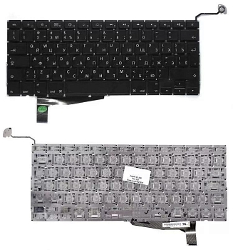 Клавиатура для ноутбука Apple MacBook A1286 с SD, черная, большой Enter