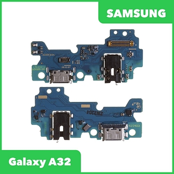 Системный разъем (разъем зарядки) для Samsung Galaxy A32 SM-A325, микрофон (оригинал)