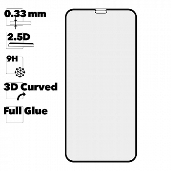 Защитное стекло IT`S ME для iPhone 11 Pro, X, Xs OG Full Glue (черное)