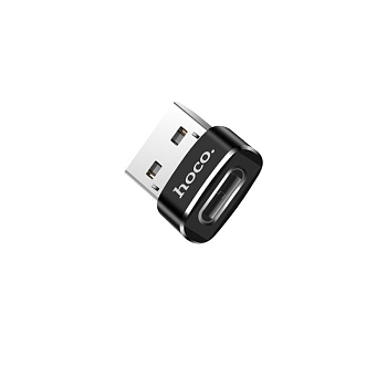 Переходник HOCO UA6 USB to Type-C, черный