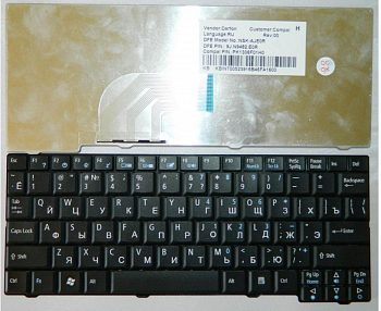 Клавиатура для ноутбука Acer One 531H, D150, D250, P531, AOA150, ZG5, A110, Gateway LT30 LT3000, черная