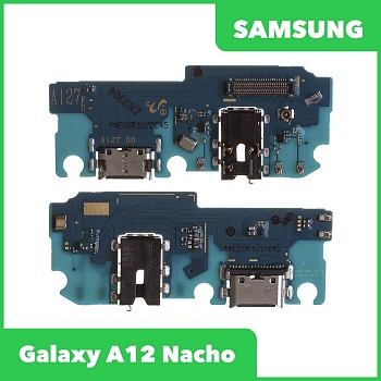 Системный разъем (разъем зарядки) для Samsung Galaxy A12 Nacho SM-A127, микрофон (оригинал)