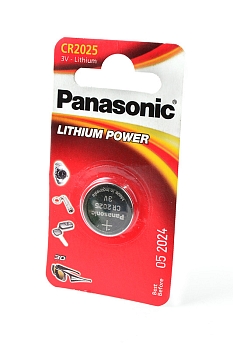 Батарейка (элемент питания) Panasonic Lithium Power CR-2025EL/1B CR2025 BL1, 1 штука
