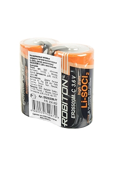 Батарейка (элемент питания) Robiton ER26500M-FT C высокотоковые с лепестковыми выводами SR2, 1 штука