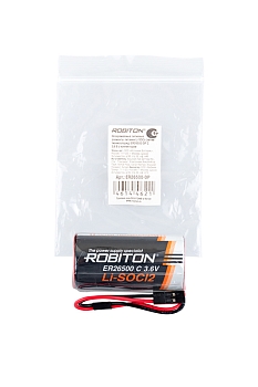 Батарейка (элемент питания) Robiton ER26500-DP С с коннектором PH1, 1 штука