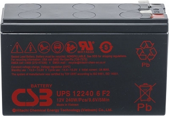 Аккумуляторная батарея CSB UPS 12240 6 F2, 12В, 5Ач, Slim
