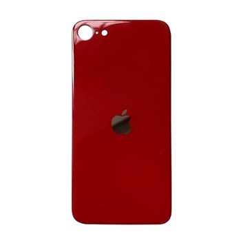Задняя крышка (стекло) для iPhone SE 2020 (красная)