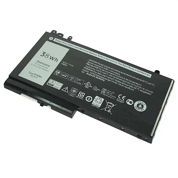 Аккумулятор (батарея) RYXXH для ноутбука Dell Latitude E5250, 38Втч, 11.1B, 3420 мАч (оригинал)