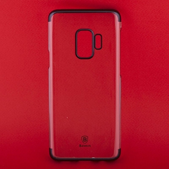Защитная крышка Baseus Glitter Case для Samsung Galaxy S9 (G960F) пластик (прозрачная с черной рамкой)