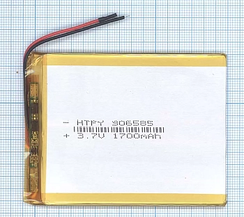 Аккумуляторная батарея Li-Pol (3x65x85мм), 2pin, 3.7В, 1700мАч