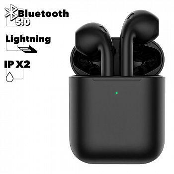 TWS Bluetooth гарнитура Hoco ES32 Plus Original Series Wireless Headset (черная с черным чехлом)