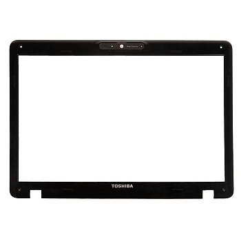 Рамка экрана (рамка крышки матрицы, LCD Bezel) для ноутбука Toshiba Satellite PRO U500-1DK черная, пластиковая. С разбора.