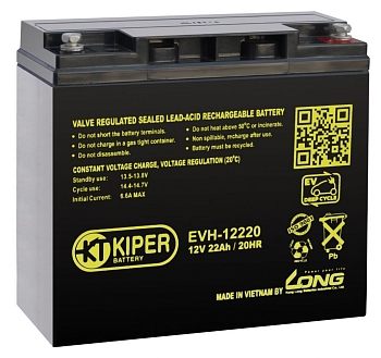 Аккумуляторная батарея Kiper EVH-12220, 12В, 22Ач